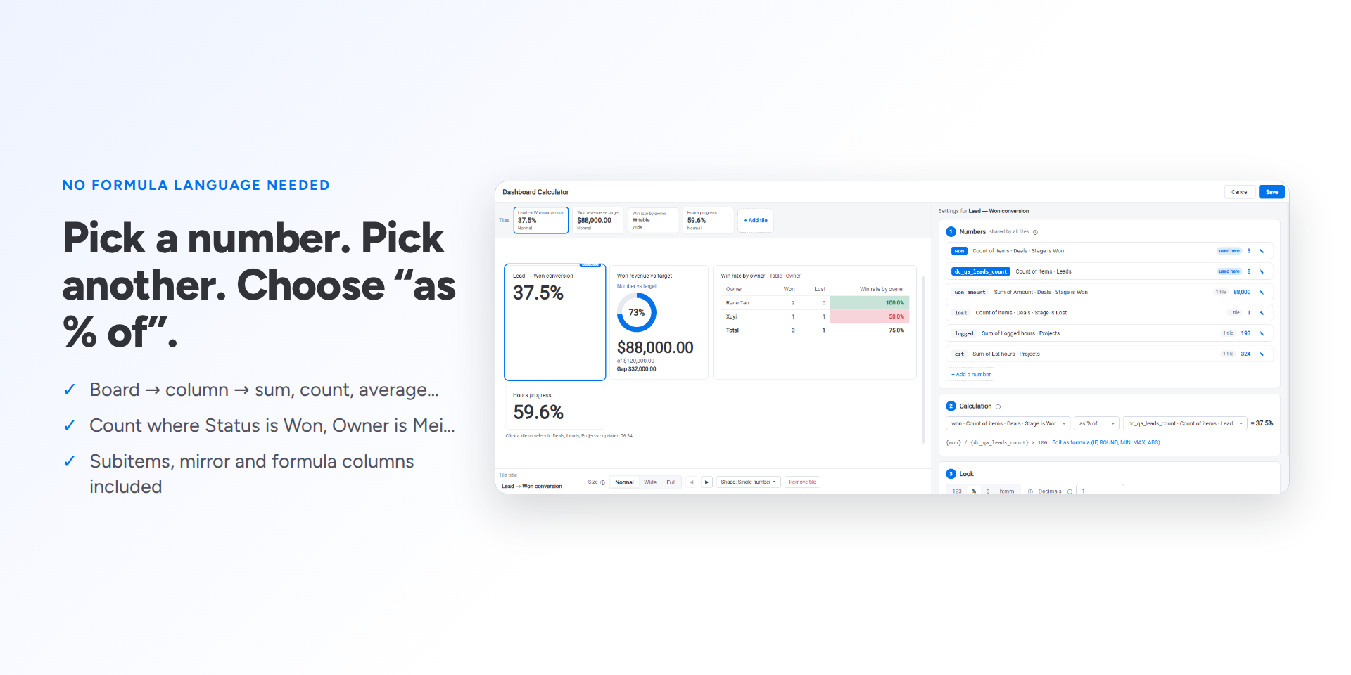 The editor: live preview and settings